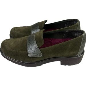 NWOT Munro Geena Suede Leather Herb Green Loafers Size 6W